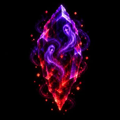 A glowing violet soul shard